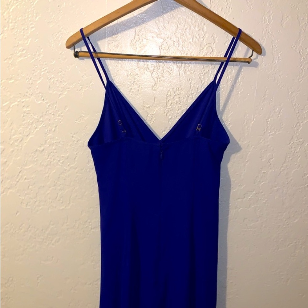 Amanda Uprichard Revolve Twist Front Maxi Dress Gown Cobalt Royal Nu Blue Size S - Picture 2 of 9